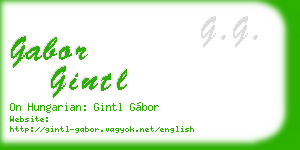 gabor gintl business card